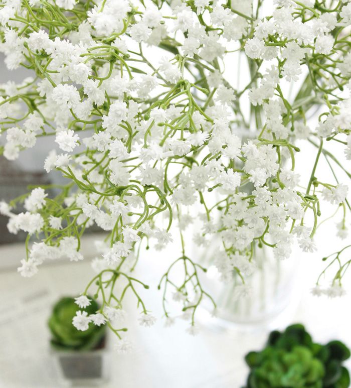 Pretty Gypsophila Babys Breath Soft Silicone Artificial Flowers Fake Flower  Plant Home Wedding Decoration Wholesale From Tmos, $1.04